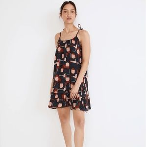 Madewell Lightestspun Tie-Strap Ruffle-Hem Cover-Up Dress